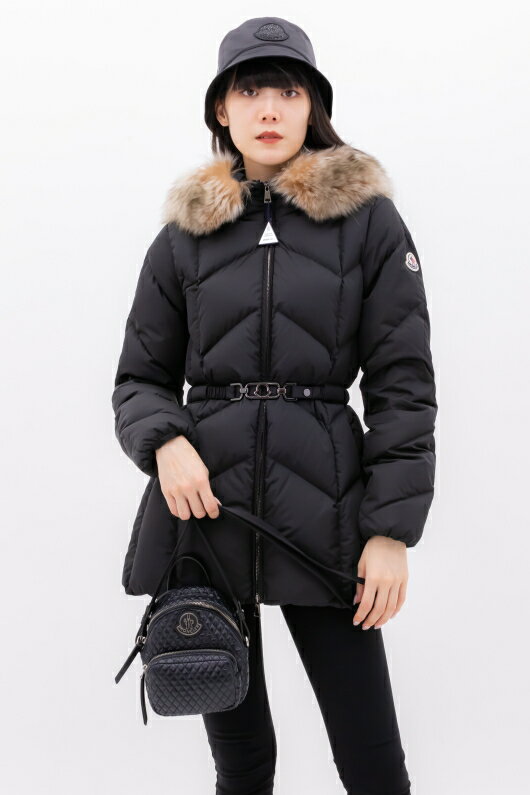 MONCLER モンクレール 国内正規品 / LORIOT ロリオ ファー付ダウンジャケット ブラック オフ レディース【2023-2024年秋冬新作】【送料無料】のサムネイル