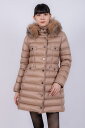 MONCLER モンクレール 国内正規品 / HIRMAFUR イルマファー ファー付ダウンコート ブラック ベージュ レディース【2023-2024年秋冬新作】【送料無料】