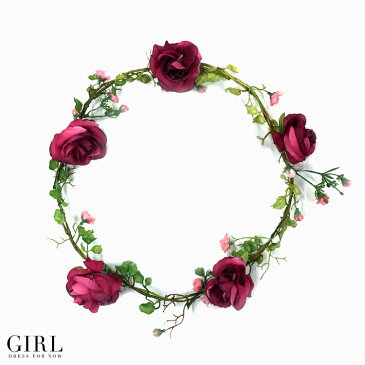 【メール便送料無料】ヒロインのためのローズクラウン ヘアアクセサリー 結婚式 発表会 キッズ 女の子 ヘアー アクセサリー レディース フォーマル 入園式 入学式 卒園式 卒業式 髪飾り クラウン 王冠 プリンセス フラワー パーティー 春 夏 秋 冬