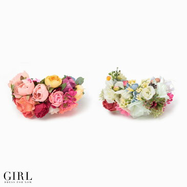 手首まで華やかに飾るフラワーブレスレット 結婚式 キッズ 女の子 アクセサリー レディース フォーマル 入園式 入学式 卒園式 卒業式 髪飾り ブレスレット ブレス アクセ プリンセス フラワー 花 cute かわいい 子供用 春 夏 秋 冬