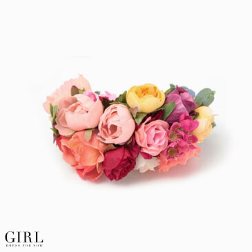 手首まで華やかに飾るフラワーブレスレット 結婚式 キッズ 女の子 アクセサリー レディース フォーマル 入園式 入学式 卒園式 卒業式 髪飾り ブレスレット ブレス アクセ プリンセス フラワー 花 cute かわいい 子供用 春 夏 秋 冬