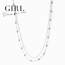 GIRL ネックレス 【メール便送料無料】ネックレス ロングネックレス ロング アクセサリー アクセ 結婚式 パーティー パーティ 冠婚葬祭 フォーマル レディース ゴールド シルバー 結婚式ネックレス メタル 合金 チェーン 2連 シンプル 個性派 春 夏 秋 冬