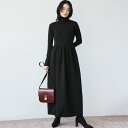 【32%OFF】ニットワンピース ニット ワンピース 秋冬 秋 冬 きれいめ レディース カジュアル お出かけ 膝下 着痩せ 長袖 ハイネック ゆったり ロング...