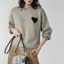 【17%OFF】ニット トップス レディース 1枚で決まる 長袖 ゆったり 着痩せ プルオーバー カットソー おしゃれ きれいめ 体型カバー かわいい 可愛い クルーネック シンプル 無地 大きいサイズ ワンポイント ハート 刺繍 柔らかい インナー ポイント 春 秋 冬
