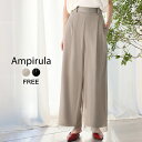 【16%OFF】パンツ レディース 大きいサイズ ゆったり きれいめ ワイドパンツ スラックス ワイド ハイウエスト ウエストゴム ゴム ロング ボトムス 大人...