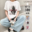 【10%OFF】Tシャツ レディース 半袖 カジュアル トップス カットソー 大きいサイズ ゆったり おしゃれ 薄手 1枚で決まる 着痩せ プルオーバー きれいめ 体型カバー かわいい 可愛い クルーネック 丸首 プリント グラフィックプリント シンプル 柔らかい 綿 春 夏 春夏