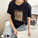 【10%OFF】Tシャツ レディース 半袖 カジュアル トップス カットソー ゆったり おしゃれ 薄手 1枚で決まる 着痩せ プルオーバー きれいめ 体型カバー プリント かわいい 可愛い クルーネック 丸首 ミドル丈 柔らかい 大きいサイズ 綿 コットン 綿混 伸縮性 春 夏 春夏