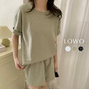 【19%OFF】セットアップ レディース 上下セット 2点セット トップス Tシャツ カットソー プルオーバー 半袖 パンツ ショートパンツ ボトム ショート丈...