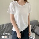 【10%OFF】Tシャツ レディース 半袖 トップス カットソー 1枚で決まる ゆったり 着痩せ プルオーバー おしゃれ きれいめ 体型カバー かわいい 可愛い...