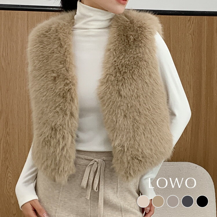 【20％OFF】ベスト ジレ レディース 前開き カジュアル オフィス ファー ノースリーブ 羽織り トップス ゆったり 着痩せ おしゃれ きれいめ 体型カバー かわいい 可愛い シンプル 無地 大きいサイズ もこもこ Vネック ファーベスト 防寒 寒さ対策 秋 冬 秋冬 エコファー