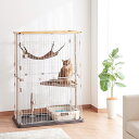 猫 ケージ Bonbi ボンビアルコン ウッドワンサークルキャット ワイドドア 2段 【メッセージカード対応】 キャットサークル キャットケージ 猫用 2段 ナ...