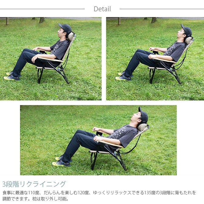 Whole Earth ホールアース リクライニング ハイバックチェア ステラ 【メッセージカード対応】 アウトドアチェア ハイバック 折りたたみ おしゃれ ロータイプ フォールディング デッキチェア ガーデンチェア キャンプ バーベキュー 【あす楽】通販格安セール情報 楽天 通販