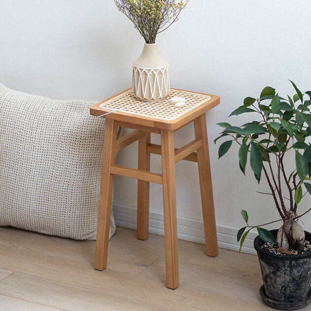 Mash マッシュ スツール amu アム 【メッセージカード対応】 椅子 いす チェア 木製 ラタン コンパクト..