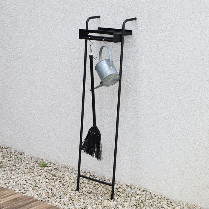 COLLEND コレンド ガーデンラダーハンガー 【メッセージカード対応】 ハンガーラック 立て掛け 屋外 ガーデン 収納 アイアン 掃除道具 ガーデンツール ...