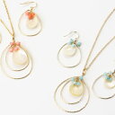 ☆天然石シェルネックレス＆ピアスセット｜プレゼント｜ギフト｜necklace｜pierce｜夏｜サマー｜アクセサリー｜