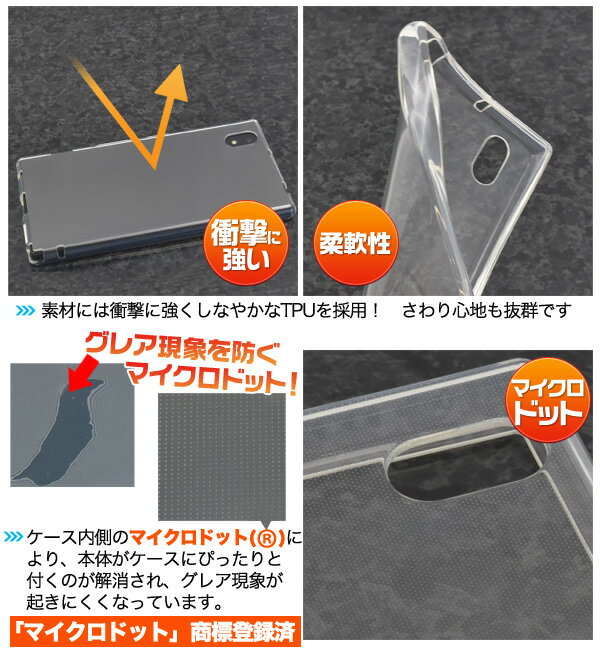 mo-01k mono ケース 手帳型 スマホカバー スマホケース マイクロドット ソフトケース ソフトクリアケース バックカバー 背面ケース 透明 ZTE ドコモ docomo モノ デコ素材 シンプル 薄型