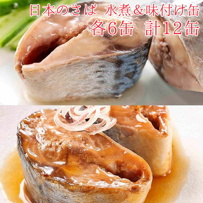 缶詰 魚 防災 鯖缶 水煮＆味付け缶 各6缶 12缶 セット 宝幸 HOKO 日本のさば サバ缶 鯖 サバ さば 水煮 味付け缶 6缶 12缶セット 缶詰め 缶づめ おつまみ ご挨拶 ご進物 手土産 内祝 ギフトセット 非常食 一品料理 災害 便利 おいしい 副菜 おかず