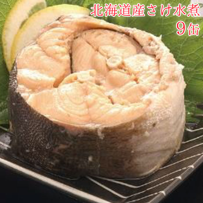 鮭 缶詰 鮭水煮 塩味 水煮 9缶 セット 北海道産 プルトップ式 さけ 9缶セット 魚 缶詰め 缶づめ 詰め合わせ おつまみ 副菜 一品料理 便利 おいしい 副菜 おかず 非常食 災害 ギフトセット ギフト