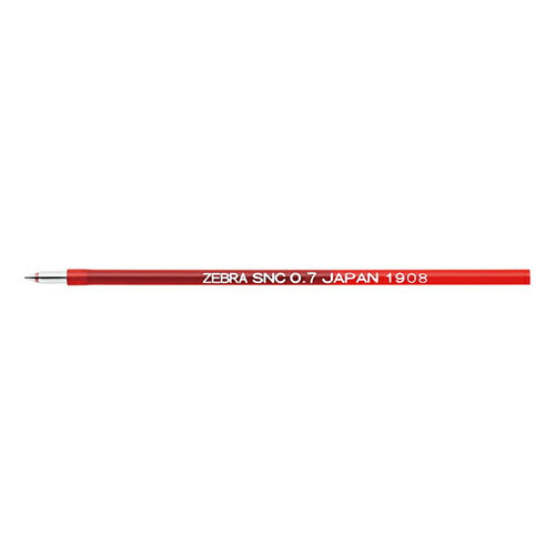 SNC-0．7芯 赤 筆記具 筆記具消耗品 ボールペン替芯 ゼブラ RSNC7-R 4901681531530