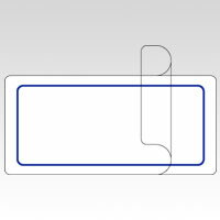 ニチバン マイタック ラベル ラミネートラベル 保護フィルム付 手書き専用 10シート 30片 34x73mm ML-211B 白 青枠 上質紙 ラベルシール 文具 事務用品 オフィス用品 整理 分類