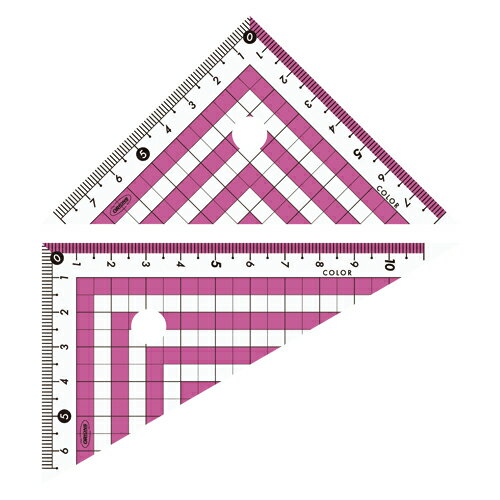 カラー三角定規 ピンク 事務用品 学童用品 三角定規 共栄プラスチック CPK-120-P 4963346115639