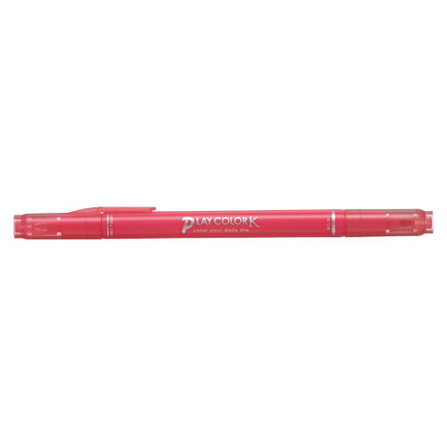 プレイカラーK　チェリーピンク ●線幅：超極細0．3／太字0．8mm●長：153mm●インク種類：水性染料 【関連商品はこちら】プラスチックペン　赤プラスチックペン　青プラスチックペン　赤プラスチックペン　赤