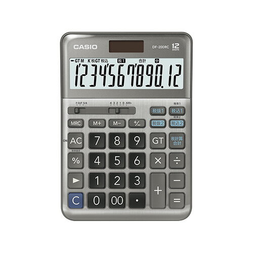 軽減税率対応電卓 オフィス機器 電卓 電子辞書 電卓 カシオ DF-200RC-N 4549526608438