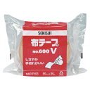 布テープ廉価版NO．600V　50X25 ●寸法：幅50mm×長25m●テープ厚：0．22mm●材質：基材＝スフ／PET，粘着剤＝ゴム系●日本製 【関連商品はこちら】布粘着テープ　VF050Nー50布テープ102N　銀　50X25布粘着テープ　VF050Nー50布粘着テープ　VF050Nー50