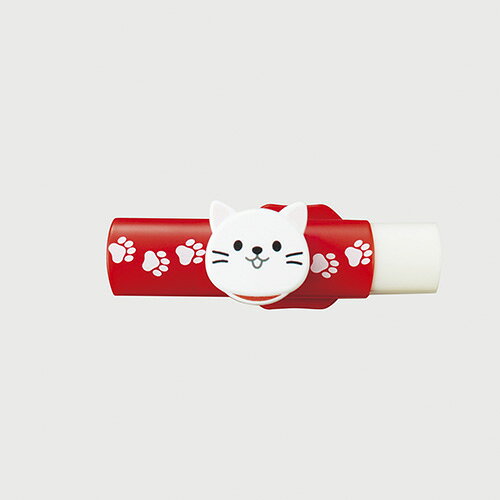 開かずピンちゃん2 白猫 事務用品 学童用品 名札 クリップウェア CA-011WC 4571200901122