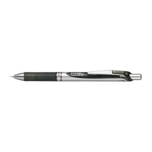 エナージェルBLN75シルバー軸 黒 筆記具 ボールペン 複合筆記具 ゲル（ジェル）インクボールペン ぺんてる BLN75Z-A 4902506254702