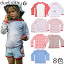 送料無料 ラッシュガード キッズ 長袖 水着 RLS010115 8才 ducksday 女の子 男の子 ガールズ ボーイズ 海水浴 プール ベルギー