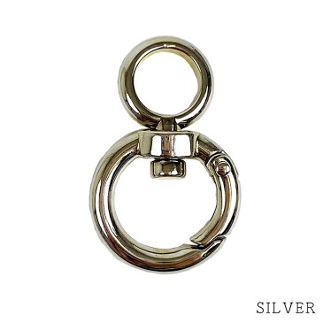 回転丸カラビナ 25mm メンズ/レディース カラビナ シルバー 1000個セット 送料無料 丸カラビナ キーホルダー キーリング 鍵 アクセサリー 金具 小 部品 パーツ アクセサリーパーツ