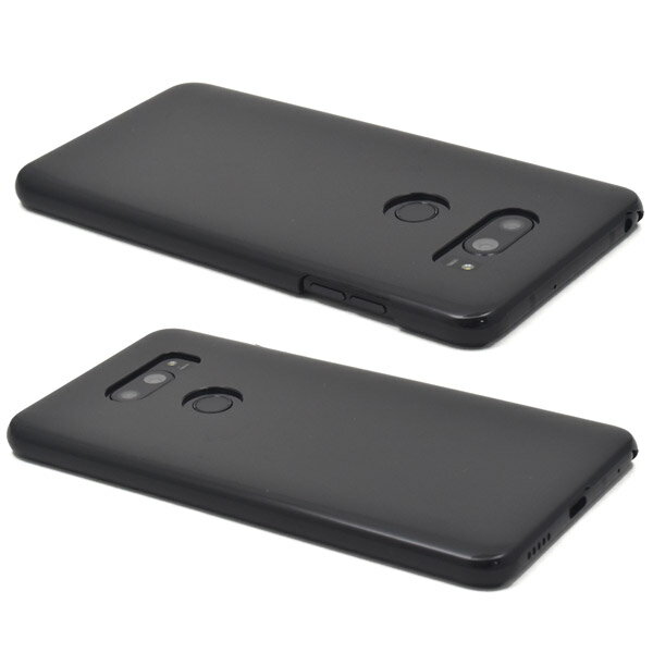 V30+L-01K スマホカバー スマホケース JOJO L-02K LGV35 isai V30+ ハードブラックケース ジョジョスマホ ハードケース ドコモ ソフトバンク docomo au SoftBank 背面カバー バックケース シンプル 黒 イサイ ブイ30 プラス