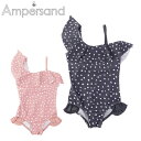キッズ 水着 女の子 ワンピース アンパサンド Ampersand スイムウェア 女児用 80cm 100cm 120cm 全2色 ドット柄 L276070 UV加工 ガールズ 子供 送料無料(4)