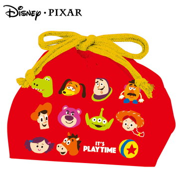 ランチバッグ ディズニー 巾着 PIXAR TOY STORY FACE トイ ストーリー ウッディ バズ ライトイヤー エイリアン toy story woody buzz お弁当 弁当 ランチ バッグ カバン 袋 遠足 通園 通学 新学期 キッズ 幼児 園児【 メール便 対応】