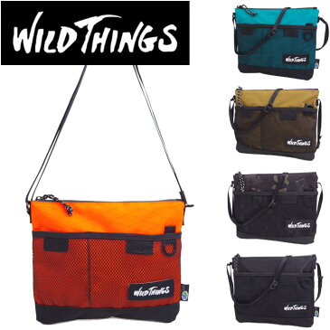 WILD THINGS ワイルドシングス サコッシュ メンズ/レディース サコッシュバッグ 全5色 WT-380-0072 ショルダーバッグ ミニショルダーバッグ 薄型 斜めがけバッグ ミニバッグ フェス 郵 メール便 送料無料