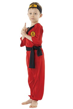 ハロウィン 衣装 子供 コスプレ 男の子 赤 忍者 キッズ 仮装 コスチューム ハロウィンパーティー ハロウイン イベント ハロウィーン あす楽