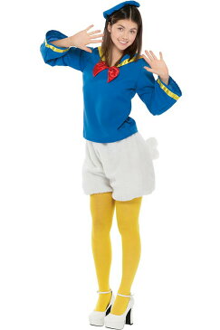 ハロウィン コスプレ ディズニー 大人 仮装 衣装 ドナルドダック レディース Donald duck 802981 Disney コスチューム 変装 イベント パーティー 送料無料