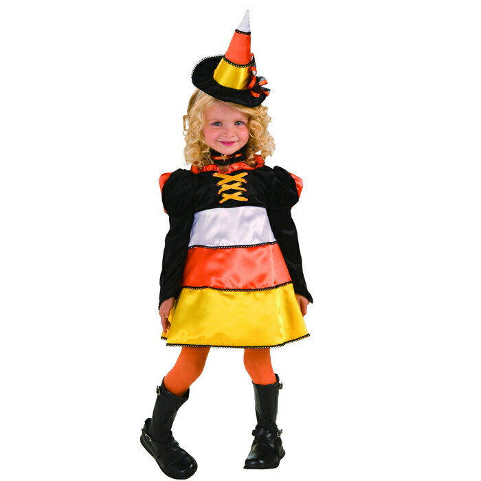 ハロウィン 衣装 子供 魔女 コスプレ 女の子 仮装 Candy Corn Witch 仮装 コスチューム ハロウィンパーティー ハロウイン イベント ハロウィーン あす楽