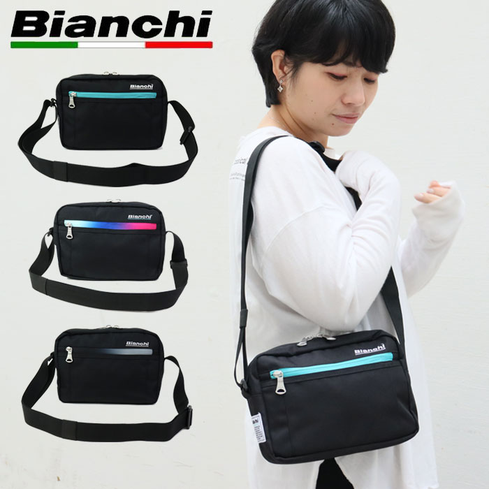 ビアンキ サコッシュ メンズ ショルダーバッグ メンズ レディース 斜めがけ かっこいい Bianchi ビアンキ ショルダー グレー ブルー マルチ LBPM05 小さめ サコッシュ ミニショルダー 旅行 カジュアル ギフト プレゼント 横型 軽量 ブランド 旅行 大人