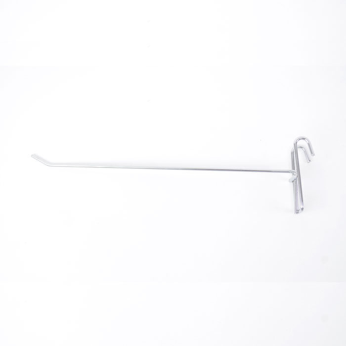 メッシュフック メッシュパネル フック シルバー 幅3.5cm×長さ24.5cm メッシュ パネル 網カン 壁面収納 掛ける 吊り下げ 什器フック ディスプレイ 店舗 ワイヤーフック おしゃれ カスタム DIY お部屋 ガレージ収納