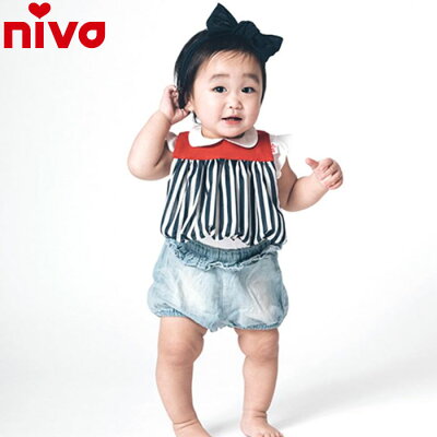 niva ニヴァ スタイ おしゃれ 女の子 ビブ よだれかけ ストライプ ドレスビブ ベビー 254 RED ドレスアップビブ 出産祝い おしゃれ ギフト 結婚式 エプロン かわいい 赤ちゃん メール便 送料無料