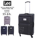 スーツケース Mサイズ 拡張 ソフトケース Lee リー 旅行 4輪 24インチ ソフトキャリー 55〜63L キャリーケース 撥水 レディース メンズ 大容量...