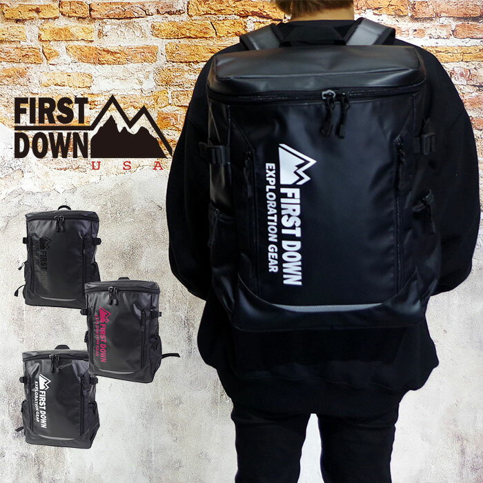 FIRST DOWN ファーストダウン バッグ リュック ボックス型 大容量 デイトナ バックパック メンズ/レディース 全3色 28L 33018 リュックサック デイパック アウトドア スポーツ 旅行 おしゃれ ブランド A4 B5 PC収納 通勤 通学