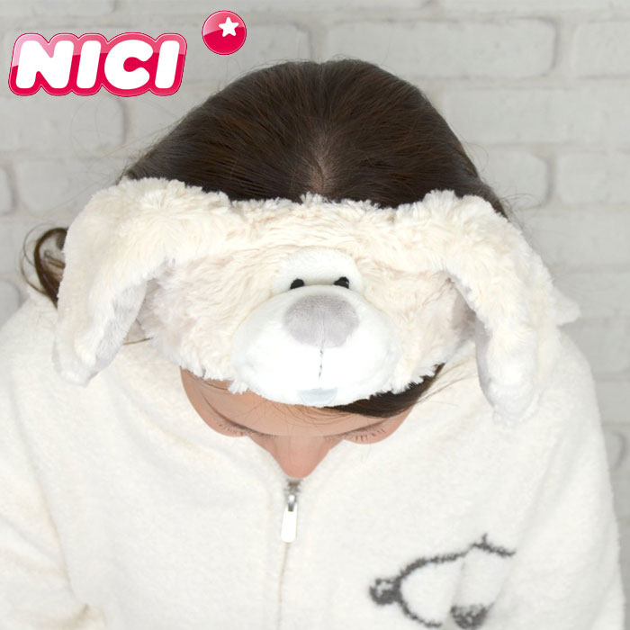 NICI ニキ ヘアバンド かわいい ヘアターバン キャラクター ぬいぐるみ ユキウサギ レディース キッズ ドイツ 動物 アニマル ウサギ リラックス メイク 洗顔 おうち時間 お揃い 旅行 ギフト プレゼント メール便