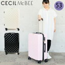 スーツケース Mサイズ CECIL McBEE セシルマクビー キルト キャリーケース かわいい レディース 53L 3〜5泊 CM12-4-00026 トラベルケー..