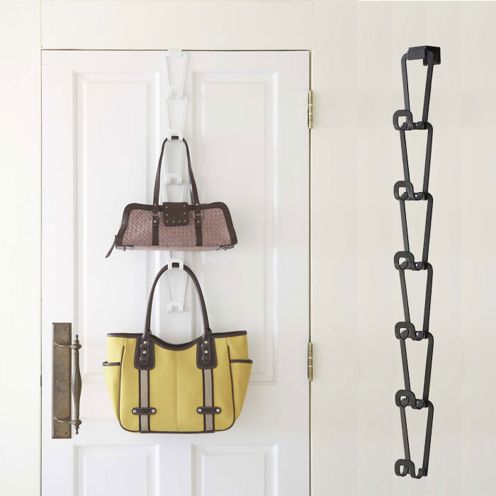 ジョイントバッグハンガー チェーン S 6連結 ドア フックハンガー ドアハンガー ブラック/ホワイト カバン掛けフック ドアフック かばん 鞄 収納 クローゼット収納 吊り下げ 山崎実業