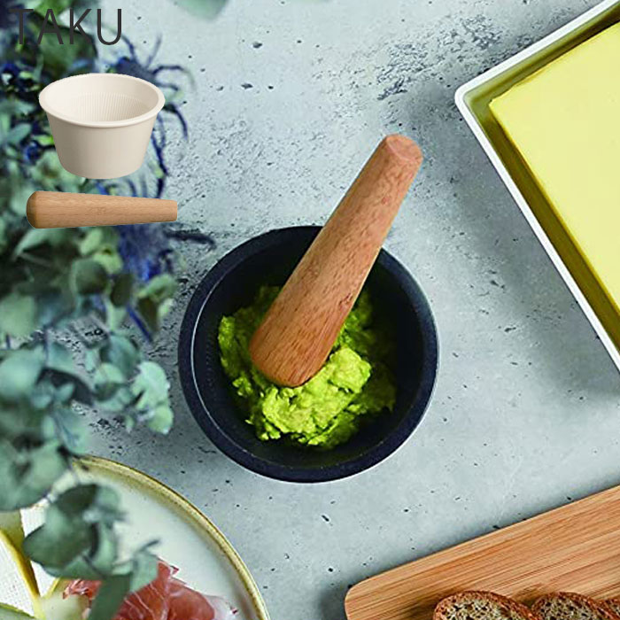 KINTO キントー TAKU タク すりばち＆すりこぎ ミニ すり鉢 磁器製 ブラック ホワイト すり鉢 擂り鉢 ..