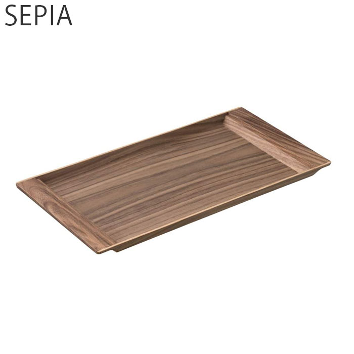 トレー 木製 おしゃれ 北欧 お盆 KINTO キントー SEPIA ノンスリップ トレイ 42x21cm 21744 食器 滑り..