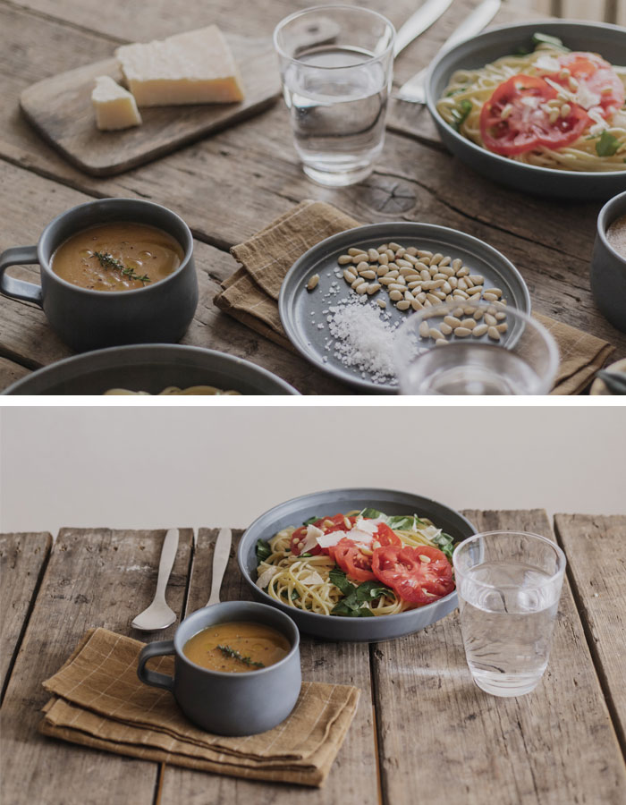 プレート 皿 日本製 パスタ皿 KINTO キントー FOG ディーププレート 215mm 磁器 21.5cm 食洗機対応 電子レンジ対応 中皿 丸 深皿 国産 耐久性 機能性 お皿 メイン料理 盛皿 サラダ 煮物 煮込み料理 おしゃれ 単品 1枚 ホワイト グレー